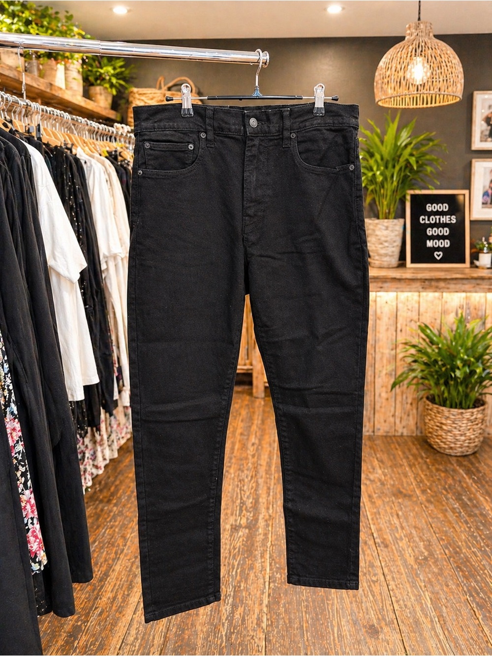 Lucky Brand 412 Athletic Slim Jeans Men’s 32x30 Black Stretch Denim NWT
